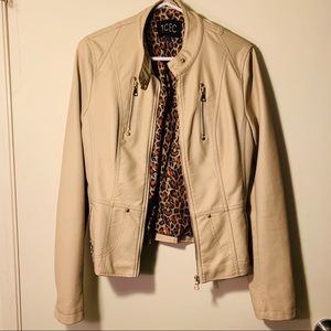 🧥 Women’s Leather & Leopard Jacket 😻